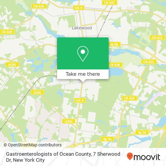 Gastroenterologists of Ocean County, 7 Sherwood Dr map