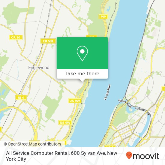 All Service Computer Rental, 600 Sylvan Ave map