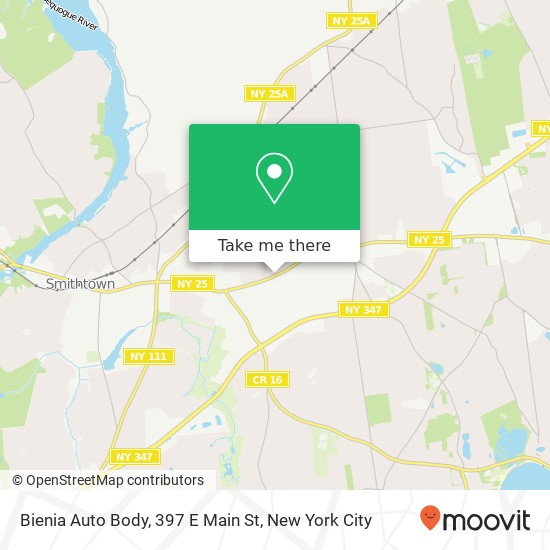Bienia Auto Body, 397 E Main St map