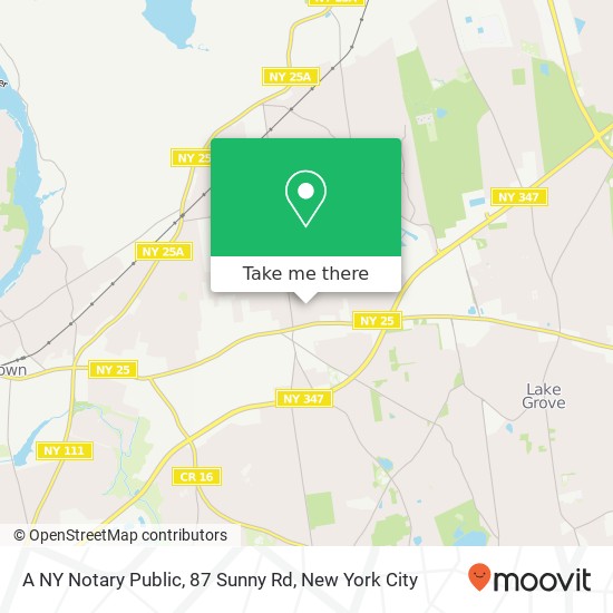 Mapa de A NY Notary Public, 87 Sunny Rd