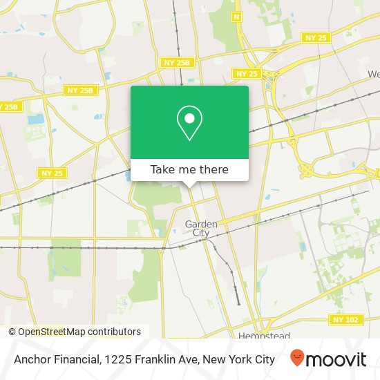 Mapa de Anchor Financial, 1225 Franklin Ave