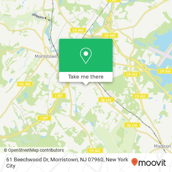 61 Beechwood Dr, Morristown, NJ 07960 map