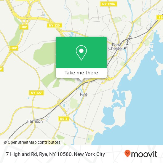 7 Highland Rd, Rye, NY 10580 map