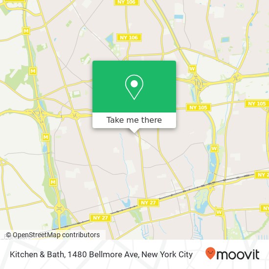 Mapa de Kitchen & Bath, 1480 Bellmore Ave