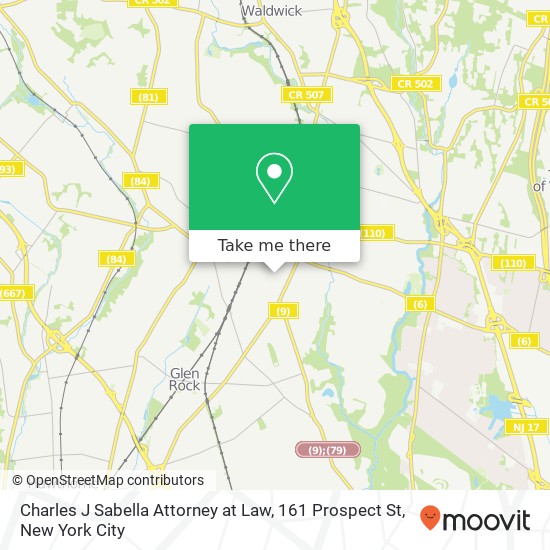 Mapa de Charles J Sabella Attorney at Law, 161 Prospect St