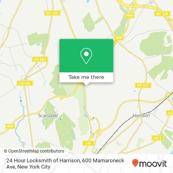 24 Hour Locksmith of Harrison, 600 Mamaroneck Ave map