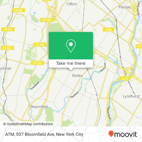 Mapa de ATM, 507 Bloomfield Ave