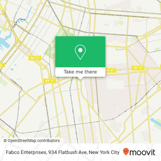 Mapa de Fabco Enterprises, 934 Flatbush Ave