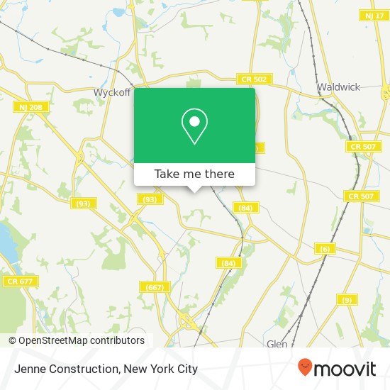 Jenne Construction map