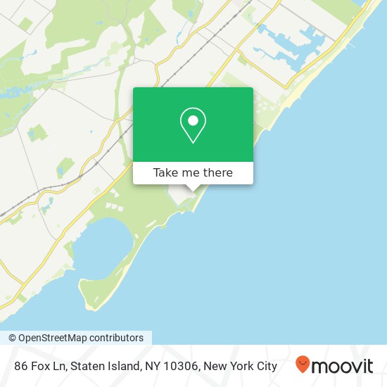 Mapa de 86 Fox Ln, Staten Island, NY 10306