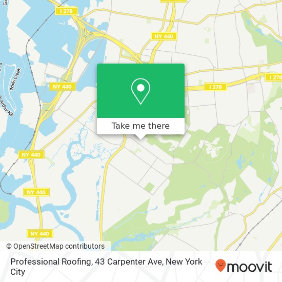 Professional Roofing, 43 Carpenter Ave map