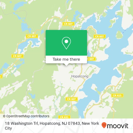 Mapa de 18 Washington Trl, Hopatcong, NJ 07843