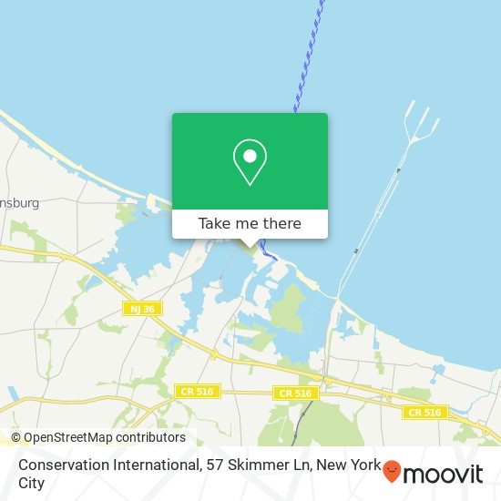 Mapa de Conservation International, 57 Skimmer Ln