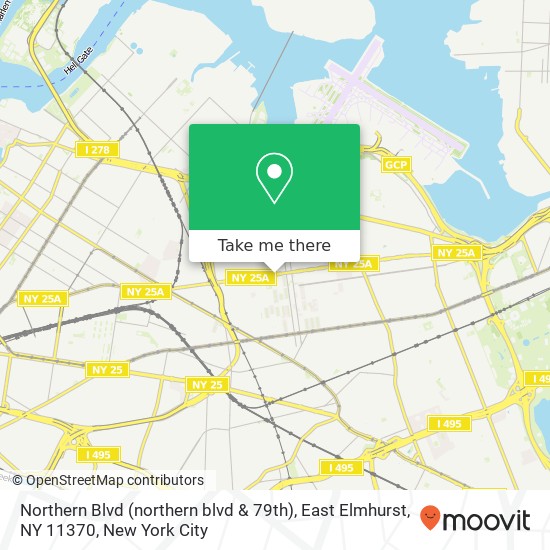Northern Blvd (northern blvd & 79th), East Elmhurst, NY 11370 map