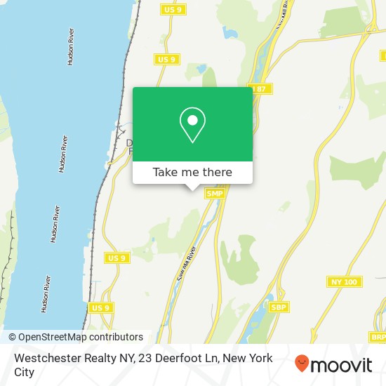 Mapa de Westchester Realty NY, 23 Deerfoot Ln