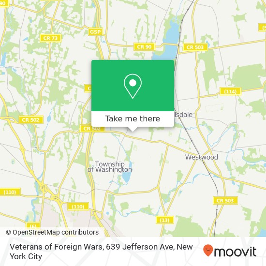 Mapa de Veterans of Foreign Wars, 639 Jefferson Ave
