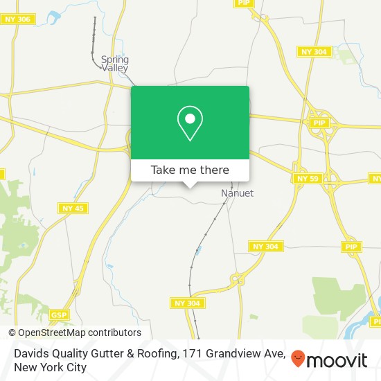 Mapa de Davids Quality Gutter & Roofing, 171 Grandview Ave