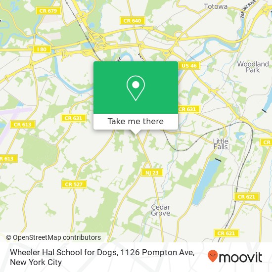 Wheeler Hal School for Dogs, 1126 Pompton Ave map