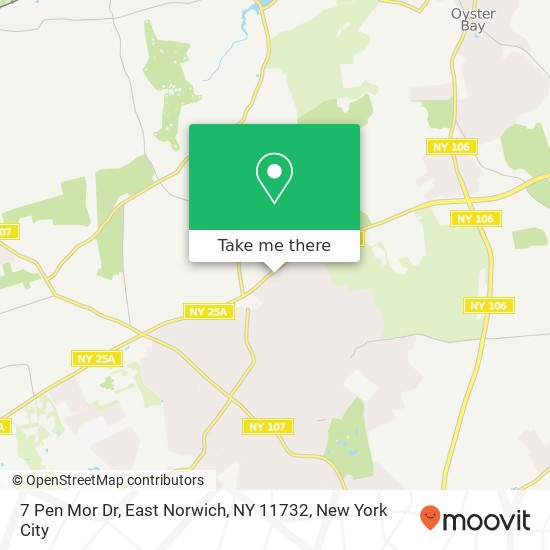 Mapa de 7 Pen Mor Dr, East Norwich, NY 11732
