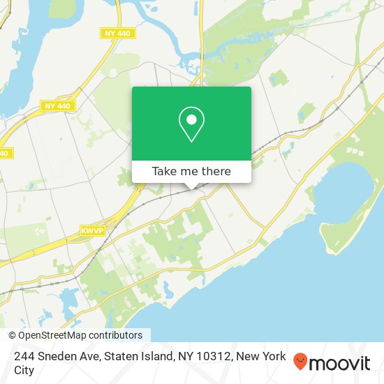 Mapa de 244 Sneden Ave, Staten Island, NY 10312