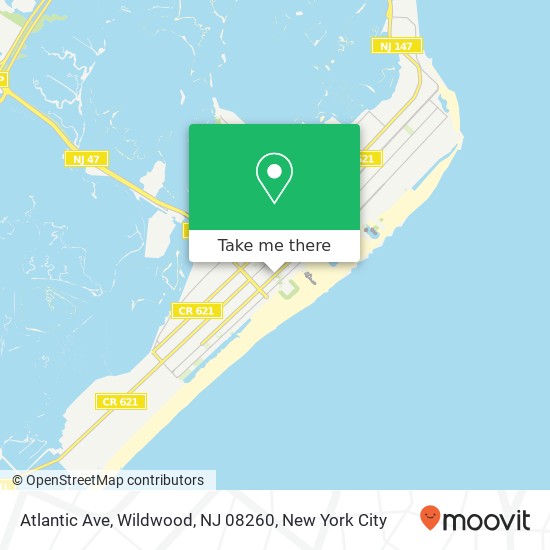 Mapa de Atlantic Ave, Wildwood, NJ 08260