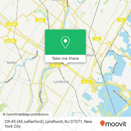CR-45 (45 rutherford), Lyndhurst, NJ 07071 map