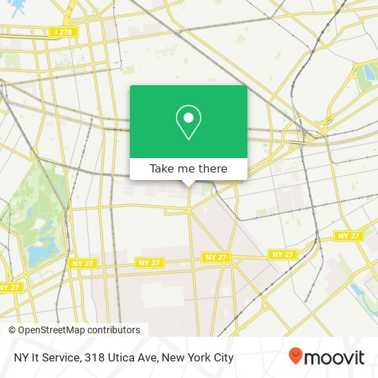 Mapa de NY It Service, 318 Utica Ave