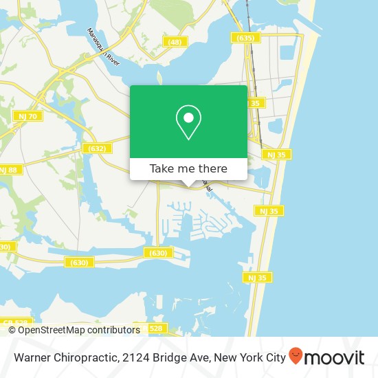 Mapa de Warner Chiropractic, 2124 Bridge Ave