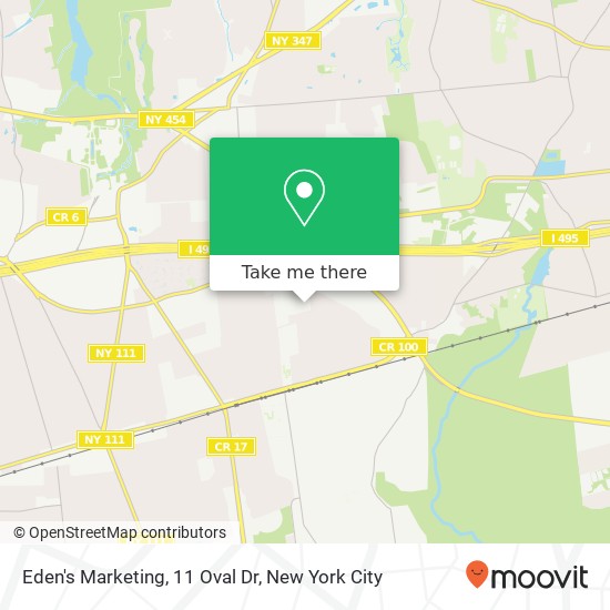 Mapa de Eden's Marketing, 11 Oval Dr