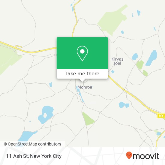 11 Ash St, Monroe (KIRYAS JOEL), NY 10950 map