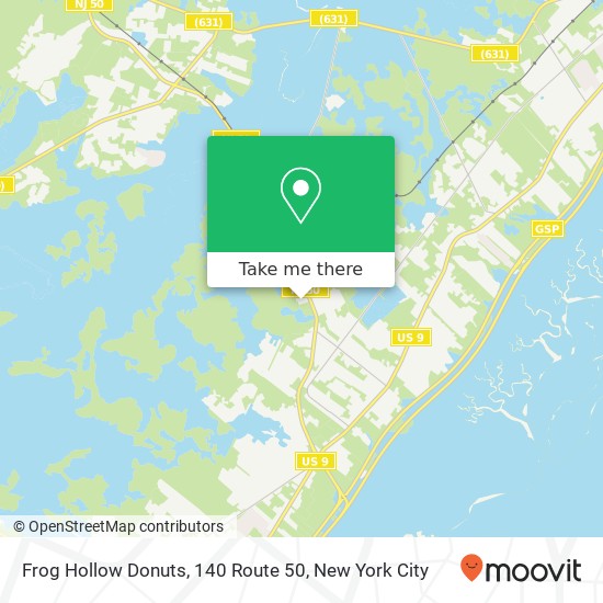 Frog Hollow Donuts, 140 Route 50 map