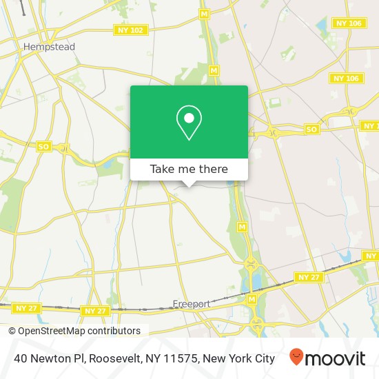 40 Newton Pl, Roosevelt, NY 11575 map
