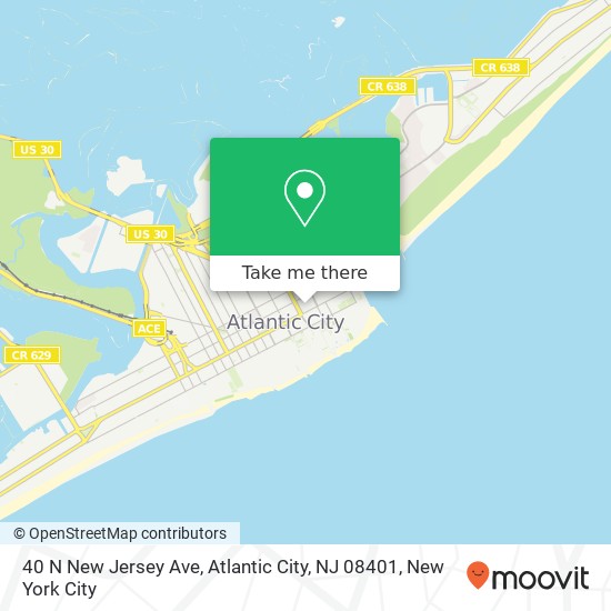 Mapa de 40 N New Jersey Ave, Atlantic City, NJ 08401