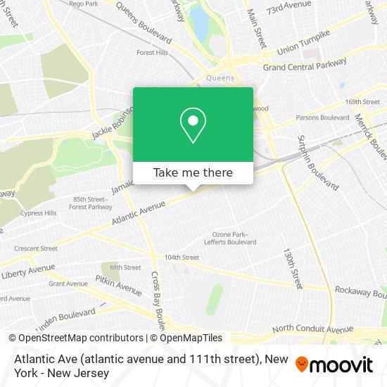 Mapa de Atlantic Ave (atlantic avenue and 111th street)