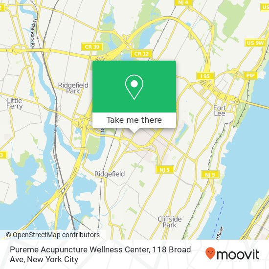 Pureme Acupuncture Wellness Center, 118 Broad Ave map