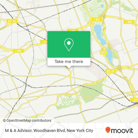 M & A Advisor, Woodhaven Blvd map