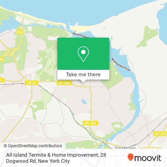 Mapa de All-Island Termite & Home Improvement, 28 Dogwood Rd