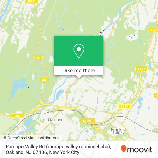 Mapa de Ramapo Valley Rd (ramapo valley rd minnehaha), Oakland, NJ 07436