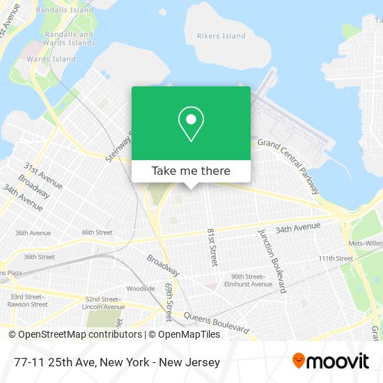 Mapa de 77-11 25th Ave