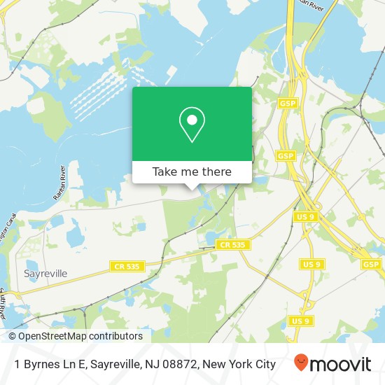 Mapa de 1 Byrnes Ln E, Sayreville, NJ 08872