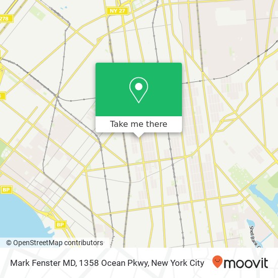 Mark Fenster MD, 1358 Ocean Pkwy map