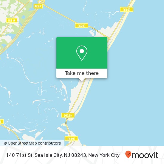 Mapa de 140 71st St, Sea Isle City, NJ 08243