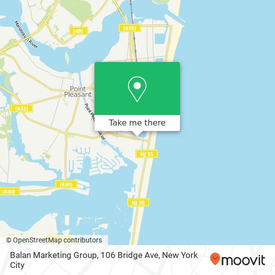 Mapa de Balan Marketing Group, 106 Bridge Ave