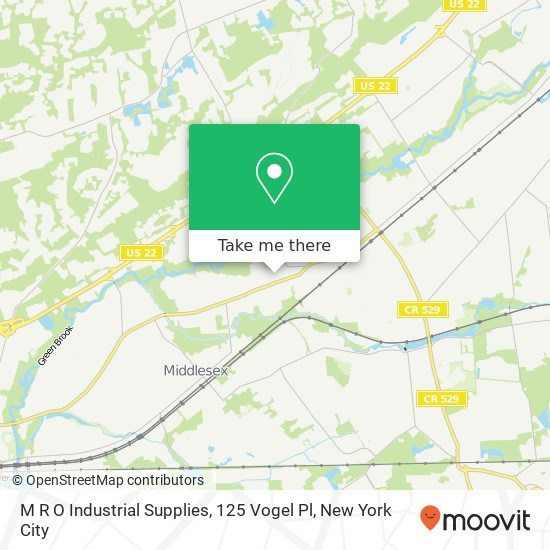 Mapa de M R O Industrial Supplies, 125 Vogel Pl