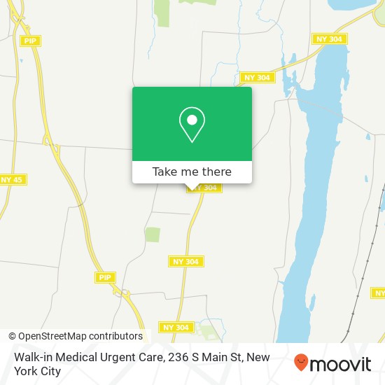 Mapa de Walk-in Medical Urgent Care, 236 S Main St