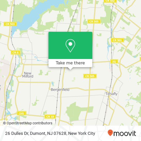 Mapa de 26 Dulles Dr, Dumont, NJ 07628
