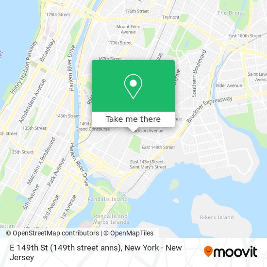 E 149th St (149th street anns) map