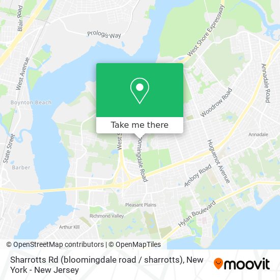 Mapa de Sharrotts Rd (bloomingdale road / sharrotts)