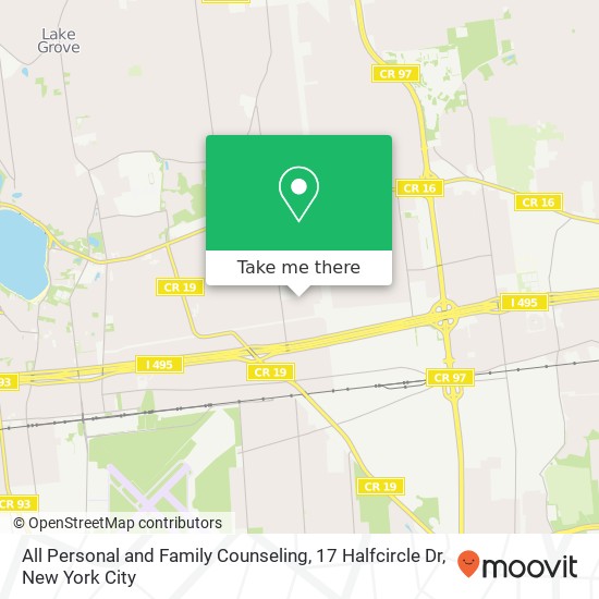Mapa de All Personal and Family Counseling, 17 Halfcircle Dr