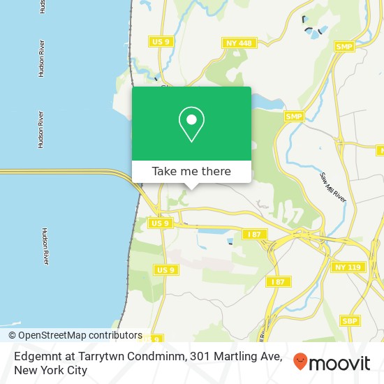 Mapa de Edgemnt at Tarrytwn Condminm, 301 Martling Ave